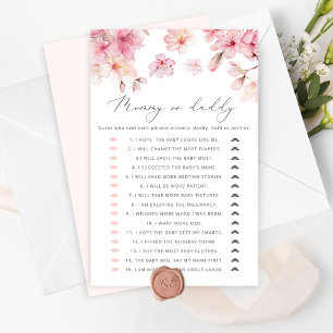 Papier Blush rose Devinez qui a dit It maman ou papa jeu