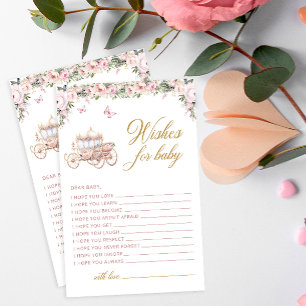 Papier Blush rose Floral Princess Wives for Baby Card