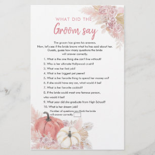 Papier Bohemian Fall in Love Citrouille What Groom Say Ca