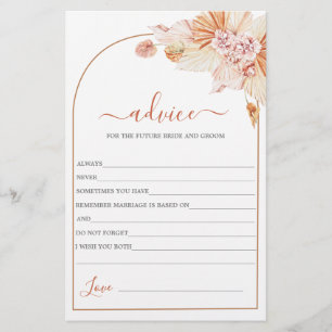 Papier Bohemian Terracotta Advice for the Bride card