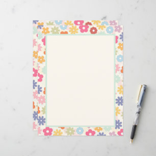 Papier Boho 70's Retro Daisy Flowers
