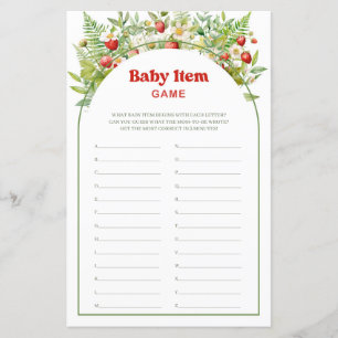 Papier Boho Arch Berry Sweet Strawberry Baby Article Jeu