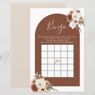 Papier Boho Arch Terracota Floral Bingo Games