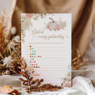 Papier Boho automne nuptiale douche émoji jeu pictionnair