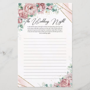 Papier Boho blush floral eucalyptus or Le Mariage Nigh
