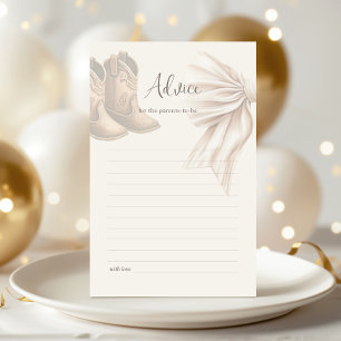 Papier Boho Boots Ou Bows Genre Revevela Notice Card