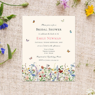 Papier Boho Budget Fleur sauvage Fête des mariées papillo