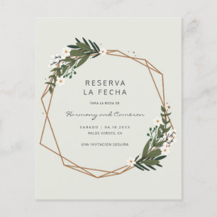 Papier Boho Budget Mariage espagnol Enregistrer la date
