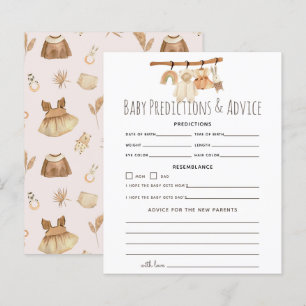 Papier Boho Clothesline Girl Baby Predictions et conseils