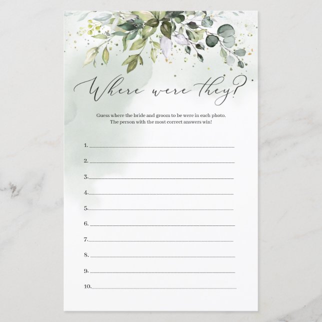 Papier Boho Eucalyptus feuillage où ils jouent (Devant)