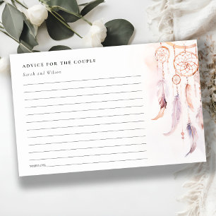 Papier Boho Feather Dreamcatcher Wedding RSVP QR Code