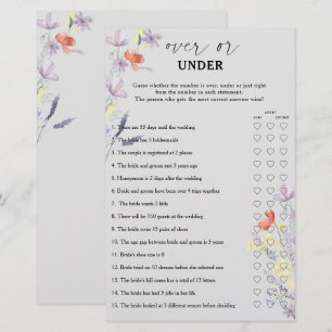 Papier Boho Floral au-dessus ou sous le jeu de douche nup