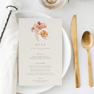Papier Boho Floral Café Thème Fête des mariées Brunch Men