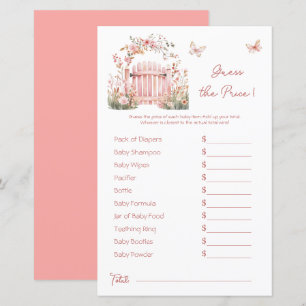 Papier Boho Floral Pink Garden Baby shower Prix Devis