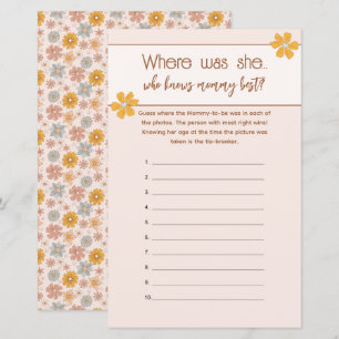 Papier Boho Floral Qui Connaît Maman Meilleur Jeu D'Image