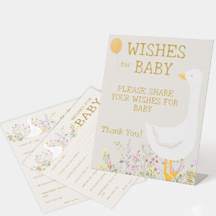 Papier Boho Goose Duck Fleur sauvage souhaite conseil Bab