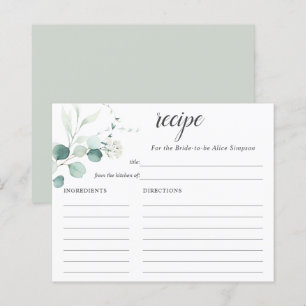 Papier Boho Greenery Eucalyptus Recette Fête des mariées