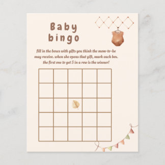 Papier Boho nursery Baby jeu de bingo.