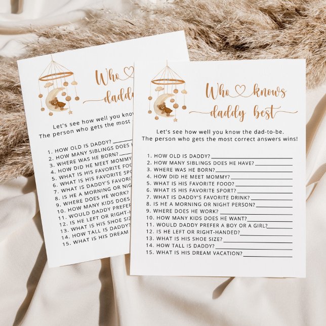 Papier Boho nursery qui connaît papa meilleur jeu (Créateur téléchargé)