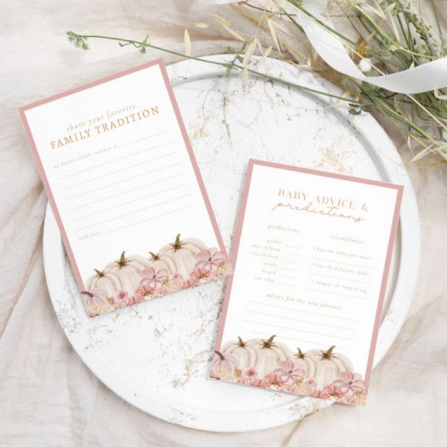 Papier Boho Pampas Citrouille Baby Prediction Jeu (Créateur téléchargé)