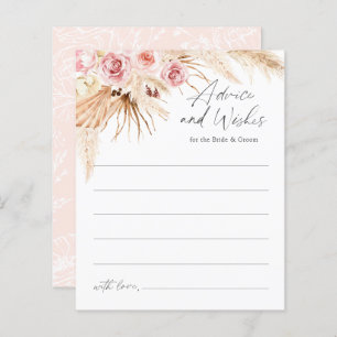 Papier Boho Pampas Pampas Passe Mariage de couleur rose v