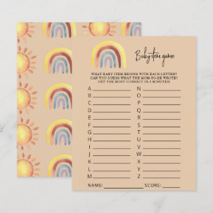 Papier Boho Rainbow Baby Item Jeu. Jeu baby shower