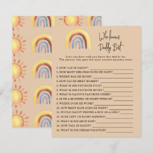 Papier Boho Rainbow Game Qui connaît le mieux DADDY