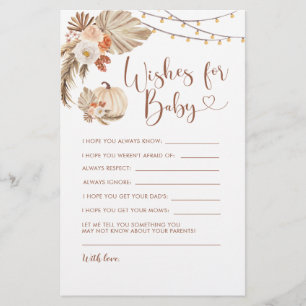 Papier Boho Rustic Citrouille Fall in Love Wives for Baby