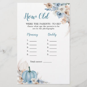 Papier Boho Rustic Citrouille Tombe Quel Âge Les Parents