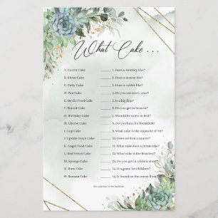 Papier Boho succulent eucalyptus cadre or What Cake