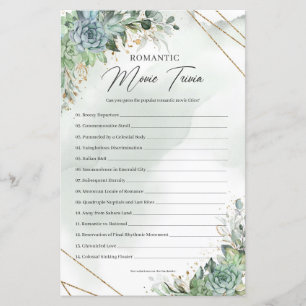 Papier Boho succulent eucalyptus romantique Trivia