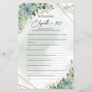 Papier Boho succulents eucalyptus or Etiquette 911