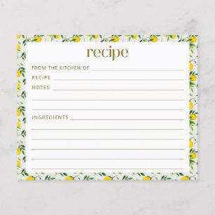 Papier Boho Summer Lemon Fruit Fête des mariées Recette