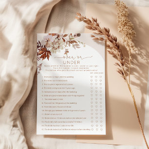 Papier Boho tomber sur ou sous le jeu de douche nuptiale