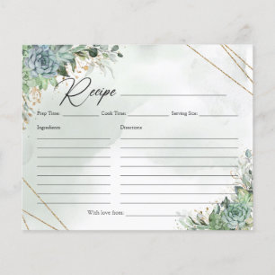 Papier Boho verdure succulents eucalyptus or recette