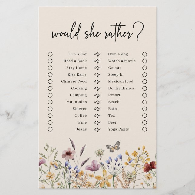 Papier Boho Voudrait Elle Plaire Jeu (Devant)