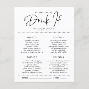Papier Boire si   Bachelorette Party
