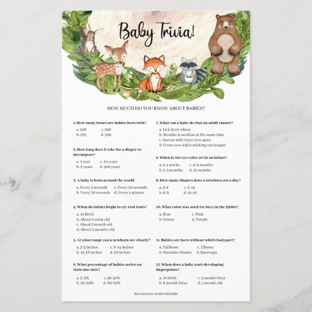 Papier Bois animaux bois tranche de bois verdure Baby Tri (Devant)