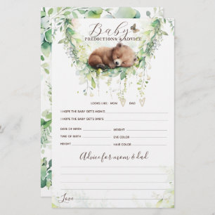 Papier Bois Animaux Forêt Verdure Baby shower Jeu