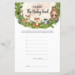 Papier Bois animaux tranche en bois Guess The Baby Food