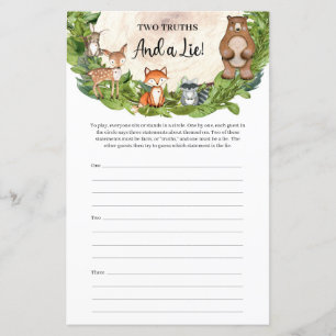 Papier Bois d'animaux tranche en bois deux Vérités et un