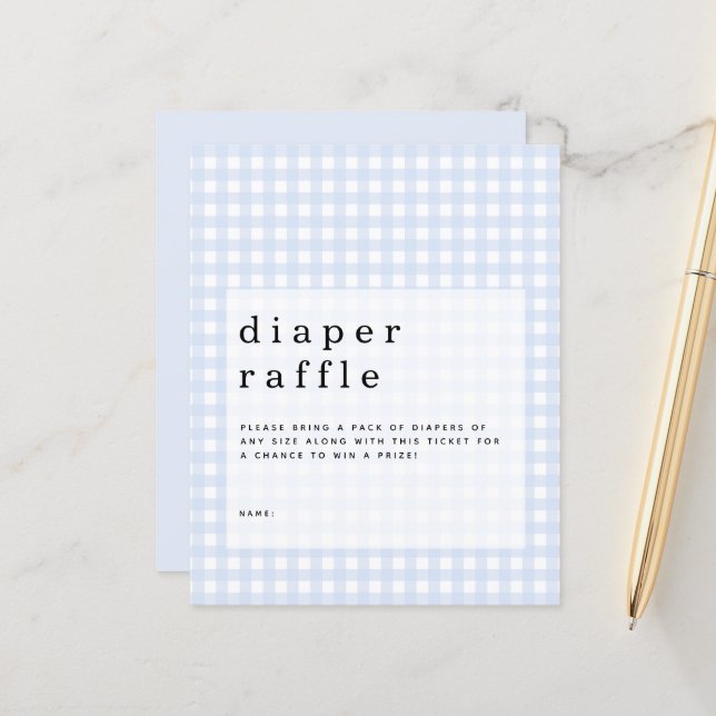Papier Boîtier à roulettes En vichy couches bleu budget (Devant/Arrière en situation)