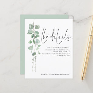 Papier Boîtier détail Mariage Eucalyptus Budget