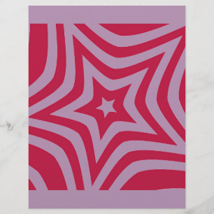 Papier Bold & Bright Red & White Star dans un Motif vecto
