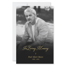 Bon marché Golden In Love Mémoire BW Photo Funeral