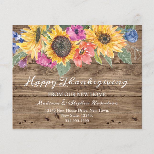 Papier Bon thanksgiving | Changement d'adresse (Devant)