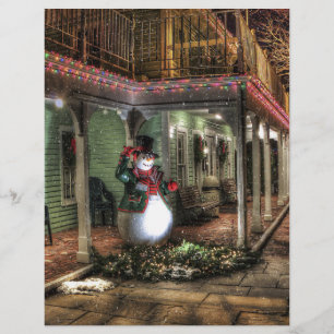 Papier Bonhomme de neige salutations