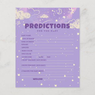 Papier Bonjour Bébé Purple Dream Prédiction Pour Baby sho