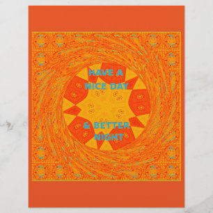 Papier Bonne journée et meilleur design rouge nuit