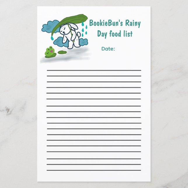 Papier BookieBun Rainy Day (Devant)